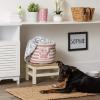 imageBone Dry Pet Storage Collection Striped Paw Patch Bin Small Round NavyRose
