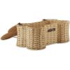 imageBone Dry Pet Storage Collection Toy Basket Medium 21x13x8quot Brown Plastic WickerBeige Plastic Wicker
