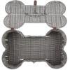 imageBone Dry Pet Storage Collection Toy Basket Medium 21x13x8quot Brown Plastic WickerGray Plastic Wicker