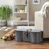 imageBone Dry Pet Storage Collection Toy Basket Medium 21x13x8quot Brown Plastic WickerGray Plastic Wicker