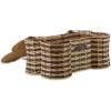 imageBone Dry Pet Storage Collection Toy Basket Medium 21x13x8quot Brown Plastic WickerStripe Plastic Wicker