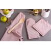 imageDII 100 Cotton Solid Chambray Kitchen Set Oven Mitts Blue 2 PieceBarn Red