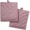 imageDII 100 Cotton Solid Chambray Kitchen Set Oven Mitts Blue 2 PieceBarn Red