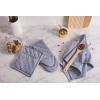 imageDII 100 Cotton Solid Chambray Kitchen Set Oven Mitts Blue 2 PieceBlue
