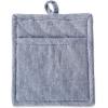 imageDII 100 Cotton Solid Chambray Kitchen Set Oven Mitts Blue 2 PieceBlue