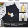 imageDII 100 Cotton Solid Chambray Kitchen Set Oven Mitts Blue 2 PieceBlue