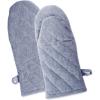 imageDII 100 Cotton Solid Chambray Kitchen Set Oven Mitts Blue 2 PieceBlue