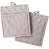 imageDII 100 Cotton Solid Chambray Kitchen Set Oven Mitts Blue 2 PieceNatural