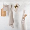 imageDII 100 Cotton Solid Chambray Kitchen Set Oven Mitts Blue 2 PieceNatural