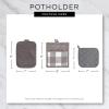 imageDII 100 Cotton Solid Chambray Kitchen Set Oven Mitts Blue 2 PieceStone