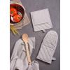 imageDII 100 Cotton Solid Chambray Kitchen Set Oven Mitts Blue 2 PieceStone