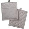 imageDII 100 Cotton Solid Chambray Kitchen Set Oven Mitts Blue 2 PieceStone