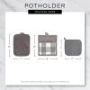 imageDII 100 Cotton Solid Chambray Kitchen Set Potholders Barn Red 2 PieceGray