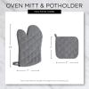 imageDII Basic Terry Collection 100 Cotton Quilted Oven Mitt Aqua 2 PieceAqua