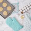 imageDII Basic Terry Collection 100 Cotton Quilted Oven Mitt Aqua 2 PieceAqua