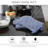 imageDII Basic Terry Collection 100 Cotton Quilted Oven Mitt Aqua 2 PieceAqua