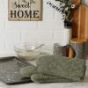 imageDII Basic Terry Collection 100 Cotton Quilted Oven Mitt Aqua 2 PieceArtichoke