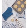 imageDII Basic Terry Collection 100 Cotton Quilted Oven Mitt Aqua 2 PieceBlue