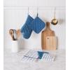 imageDII Basic Terry Collection 100 Cotton Quilted Oven Mitt Aqua 2 PieceBlue