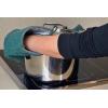 imageDII Basic Terry Collection 100 Cotton Quilted Oven Mitt Aqua 2 PieceDark Green