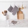 imageDII Basic Terry Collection 100 Cotton Quilted Oven Mitt Aqua 2 PieceGray