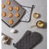 imageDII Basic Terry Collection 100 Cotton Quilted Oven Mitt Aqua 2 PieceMineral Gray