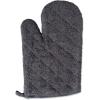 imageDII Basic Terry Collection 100 Cotton Quilted Oven Mitt Aqua 2 PieceMineral Gray
