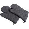 imageDII Basic Terry Collection 100 Cotton Quilted Oven Mitt Aqua 2 PieceMineral Gray
