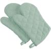imageDII Basic Terry Collection 100 Cotton Quilted Oven Mitt Aqua 2 PieceMint