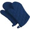 imageDII Basic Terry Collection 100 Cotton Quilted Oven Mitt Aqua 2 PieceNautical Blue