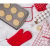 imageDII Basic Terry Collection 100 Cotton Quilted Oven Mitt Aqua 2 PieceRed