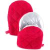 imageDII Basic Terry Collection 100 Cotton Quilted Oven Mitt Aqua 2 PieceRed
