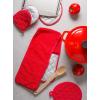 imageDII Basic Terry Collection 100 Cotton Quilted Oven Mitt Aqua 2 PieceRed