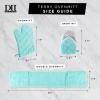 imageDII Basic Terry Collection 100 Cotton Quilted Oven Mitt Aqua 2 PieceRed