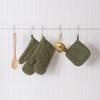 imageDII Basic Terry Collection 100 Cotton Quilted Oven Mitt Aqua 2 PieceSage
