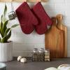 imageDII Basic Terry Collection 100 Cotton Quilted Oven Mitt Aqua 2 PieceWine