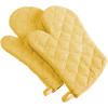 imageDII Basic Terry Collection 100 Cotton Quilted Oven Mitt Aqua 2 PieceYellow
