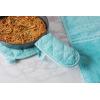 imageDII Basic Terry Collection Quilted 100 Cotton Pan Handle Black 3 PieceAqua