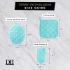 imageDII Basic Terry Collection Quilted 100 Cotton Pan Handle Black 3 PieceAqua