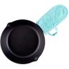 imageDII Basic Terry Collection Quilted 100 Cotton Pan Handle Black 3 PieceAqua
