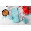 imageDII Basic Terry Collection Quilted 100 Cotton Pan Handle Black 3 PieceAqua