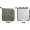 imageDII Basic Terry Collection Quilted 100 Cotton Pan Handle Black 3 PieceArtichoke Green