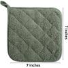 imageDII Basic Terry Collection Quilted 100 Cotton Pan Handle Black 3 PieceArtichoke Green