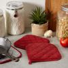 imageDII Basic Terry Collection Quilted 100 Cotton Pan Handle Black 3 PieceBarn Red