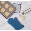 imageDII Basic Terry Collection Quilted 100 Cotton Pan Handle Black 3 PieceBlue