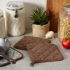 imageDII Basic Terry Collection Quilted 100 Cotton Pan Handle Black 3 PieceBrown