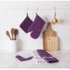 imageDII Basic Terry Collection Quilted 100 Cotton Pan Handle Black 3 PieceEggplant