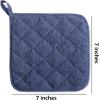 imageDII Basic Terry Collection Quilted 100 Cotton Pan Handle Black 3 PieceFrench Blue