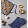 imageDII Basic Terry Collection Quilted 100 Cotton Pan Handle Black 3 PieceFrench Blue