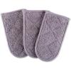 imageDII Basic Terry Collection Quilted 100 Cotton Pan Handle Black 3 PieceGray